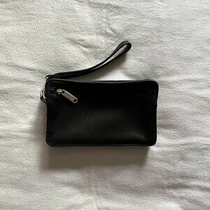 NWOT German Alda Men’s/Women’s Black Leather Travel Bag